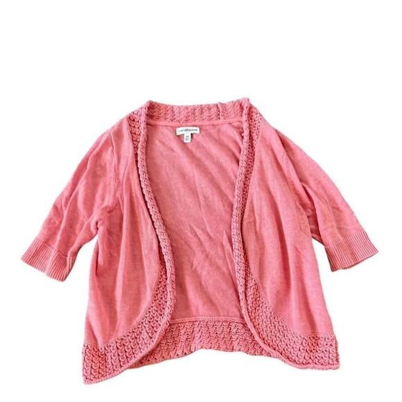 Croft & Barrow Pink Knit Cardigan XS - Picture 2 of 5